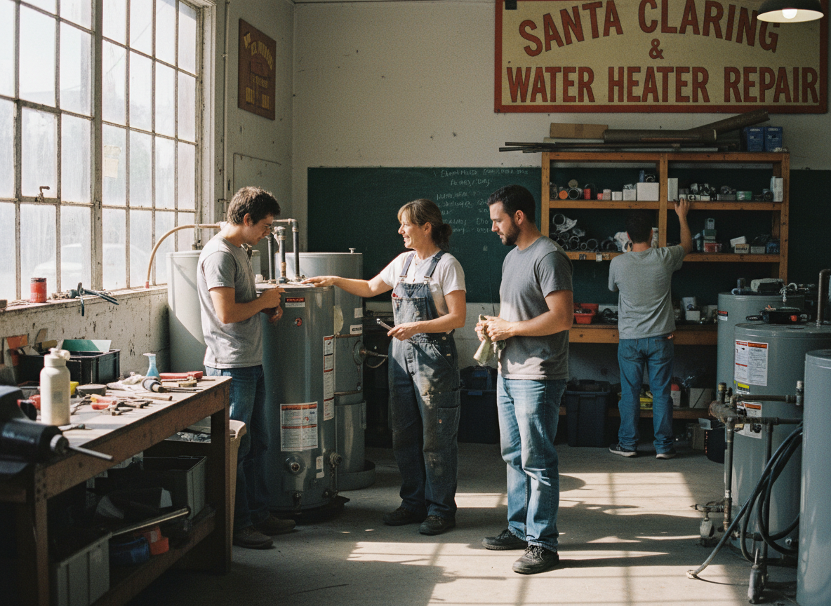 The Santa Clara Water Heater Repair team at work in Santa Clara